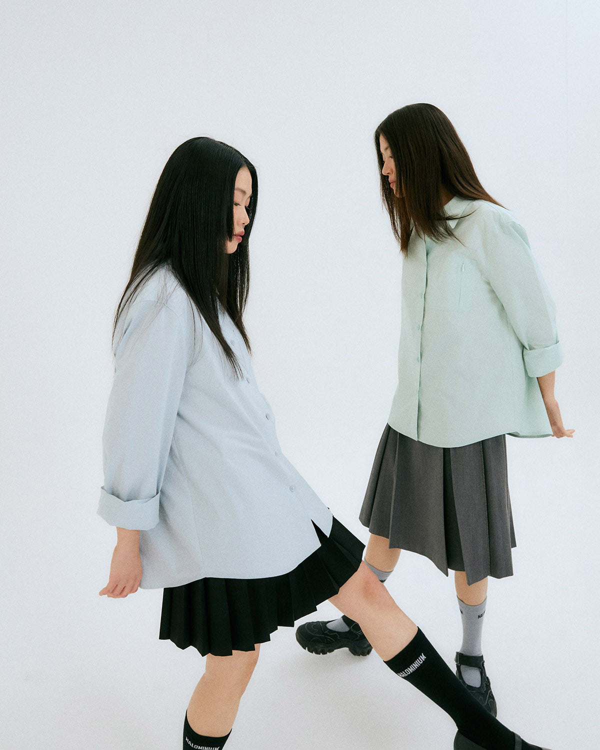 오버사이즈 포켓 셔츠 / 아이스 민트 - HALOMINIUM 할로미늄 - CAVA LIFE