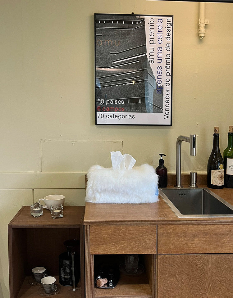 퍼펫 휴지케이스 (화이트) - POUPPET - CAVA LIFE