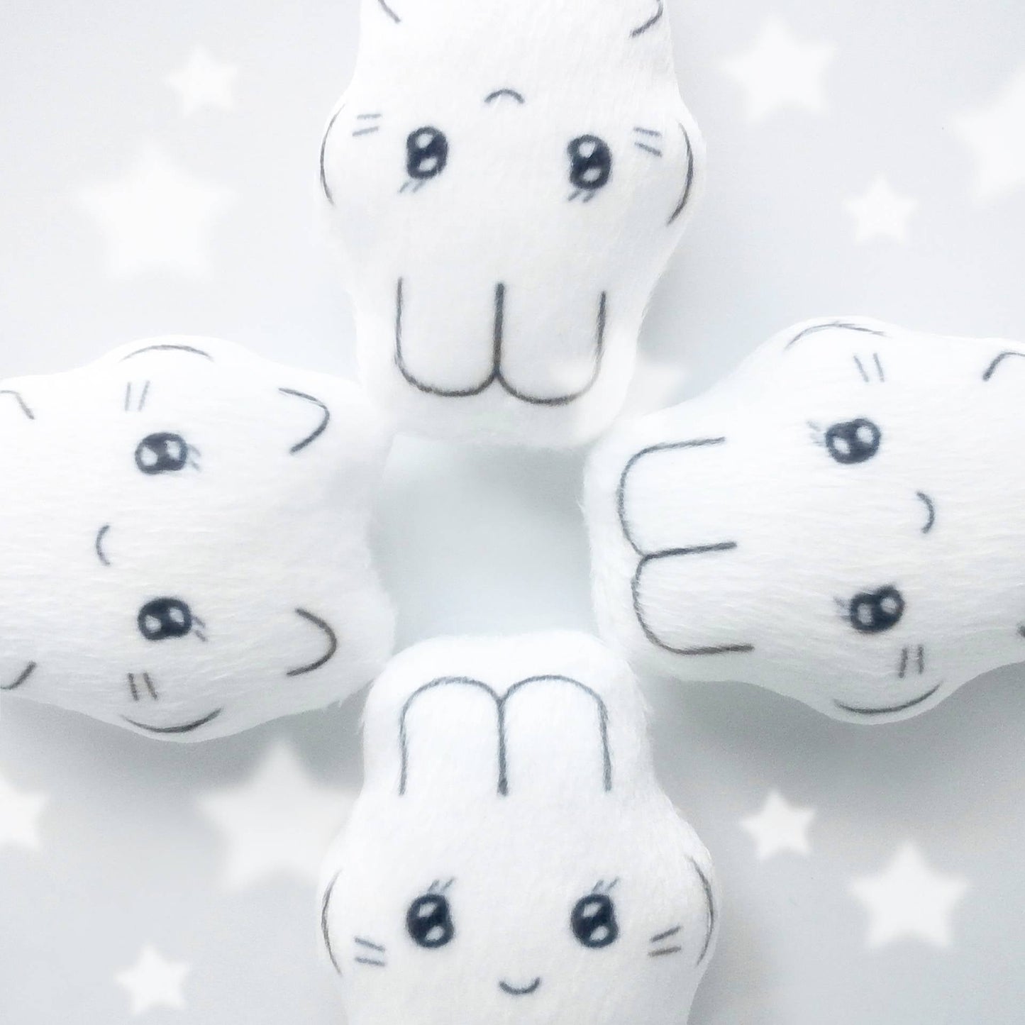 bunny emoji keyring (pink)