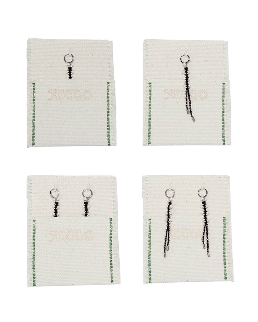 punky balloon metallic crochet earring