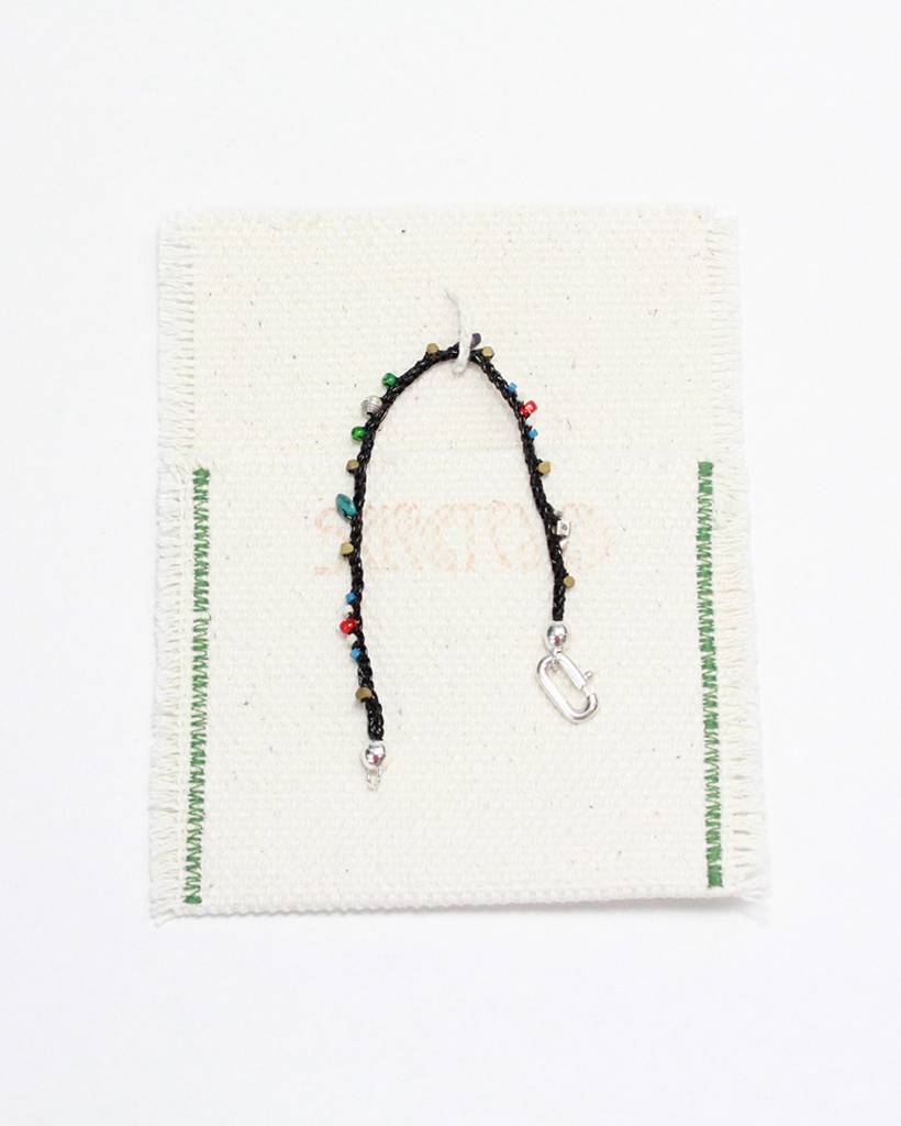 night of village metallic crochet bracelet (bold)