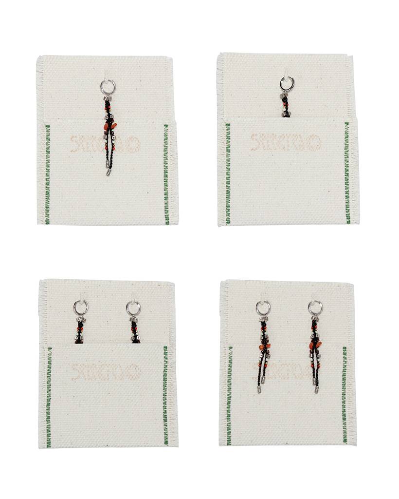 sunset bits metallic crochet earring