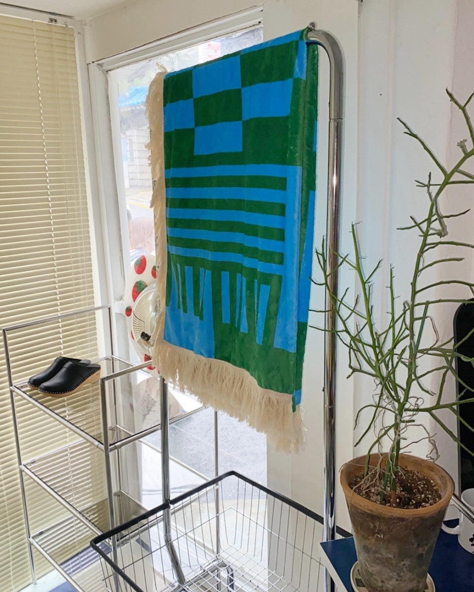 체커라이프 블랭킷 (블루&그린) - you like what 유라이크왓 - CAVA LIFE