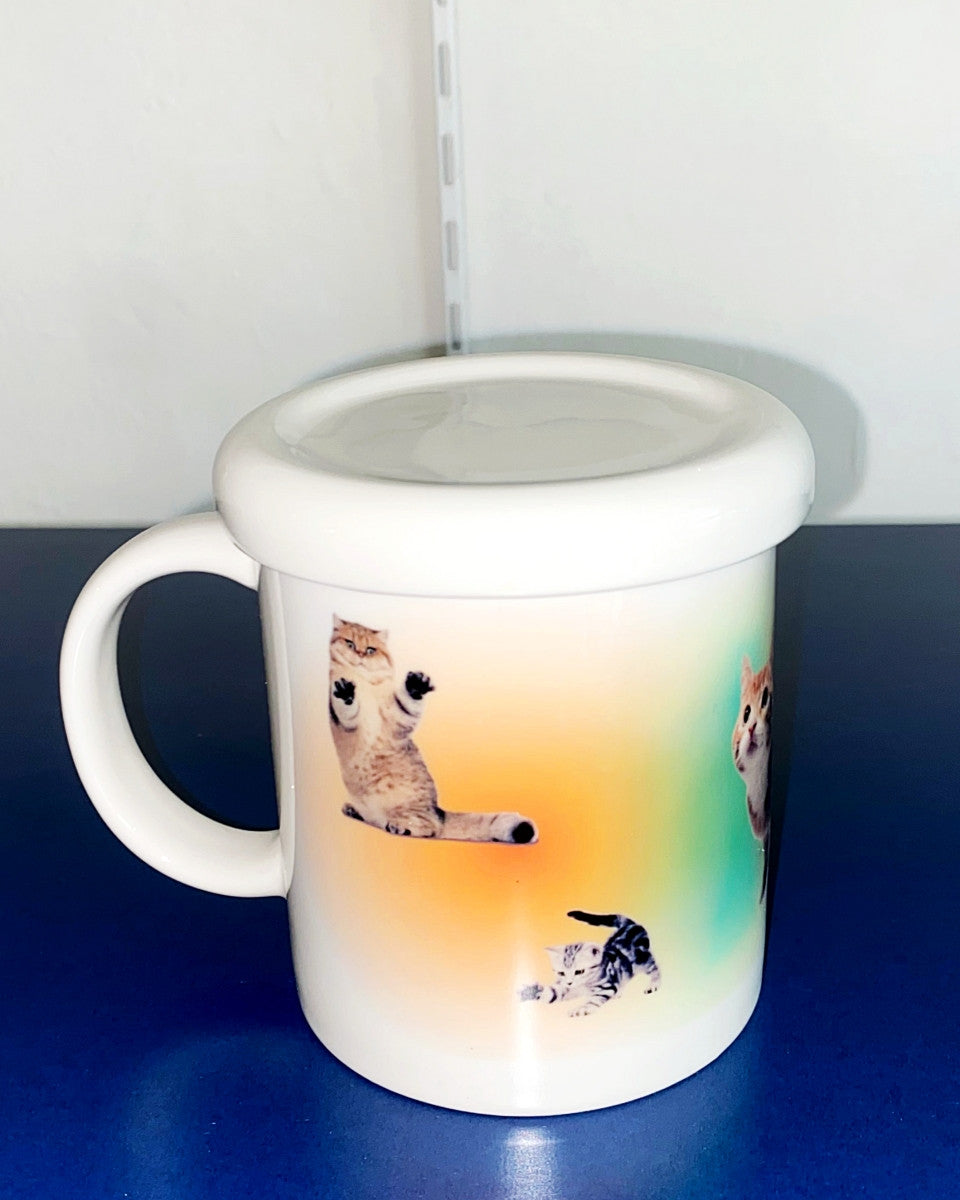 그라데이션 캣 머그 (오렌지&그린) - you like what 유라이크왓 - CAVA LIFE