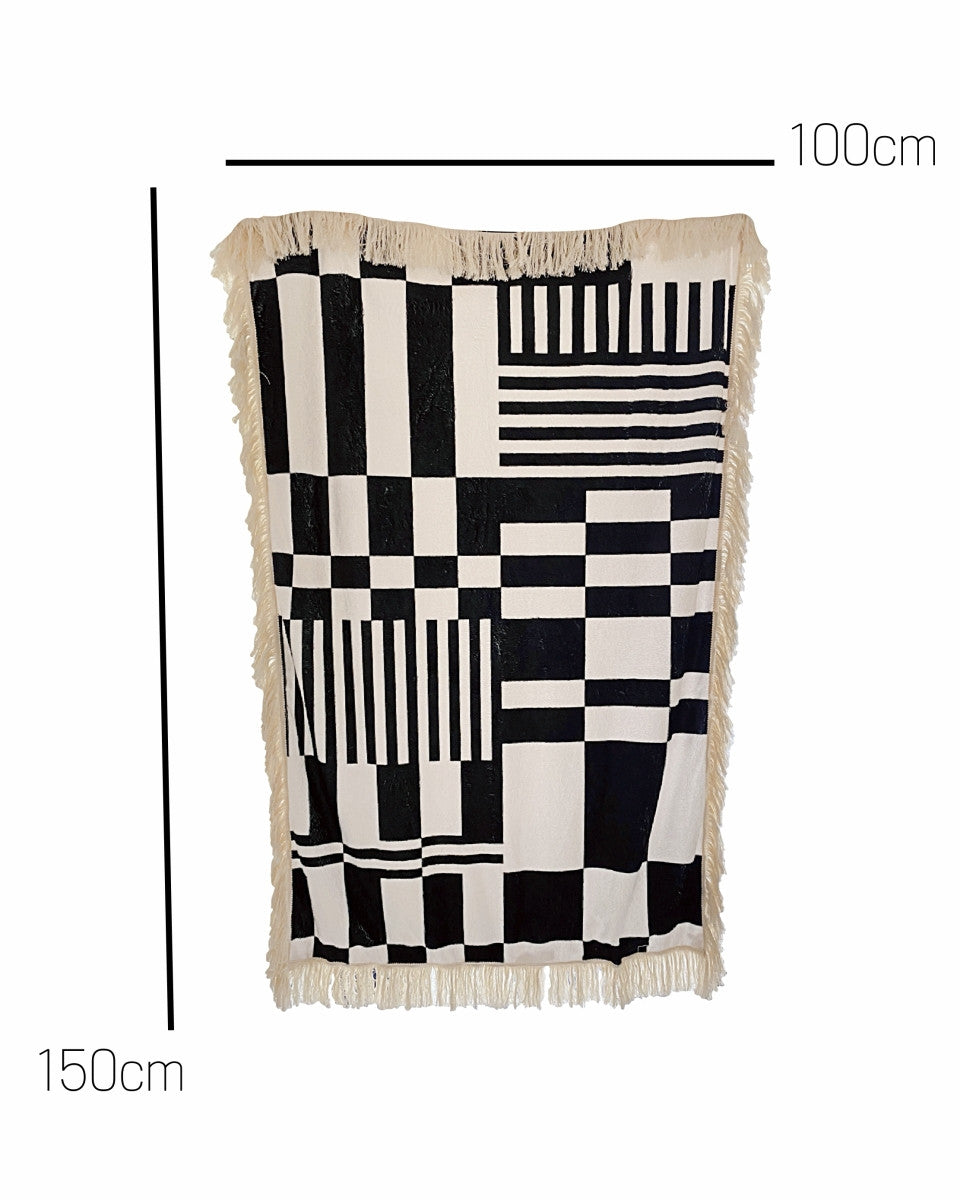 체커라이프 블랭킷 (블랙&화이트) - you like what 유라이크왓 - CAVA LIFE