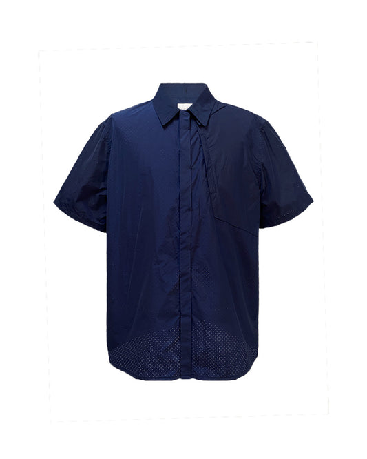 1.5 PUNCHED CELL S/S SHIRTS (NAVY)