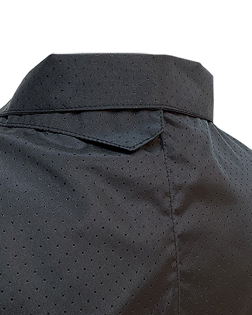 1.5 PUNCHED CELL S/S SHIRTS (BLACK) - IRREGULAR STUDIO 이레귤러 - CAVA LIFE