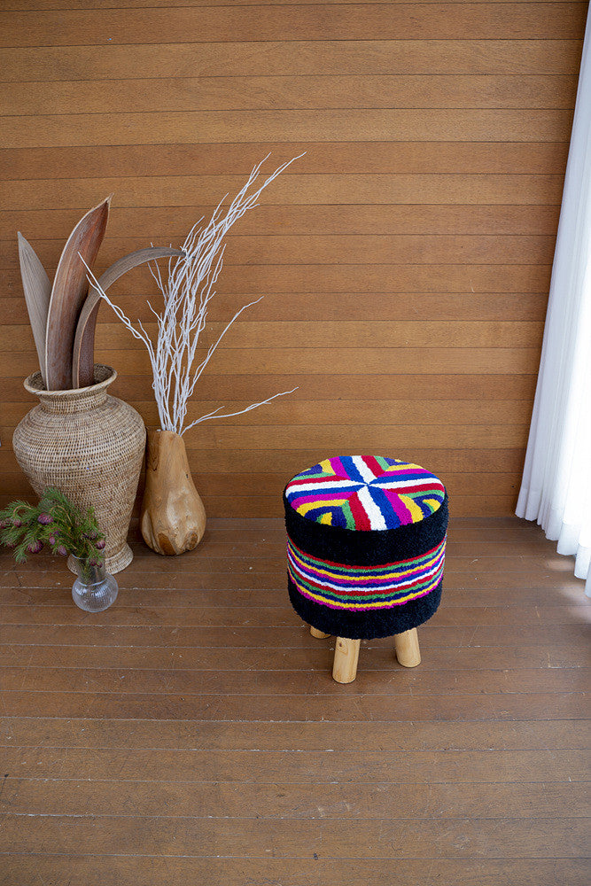 블랙 색동 스툴 - Son Danbee/STUDIO AAROC 손단비/스튜디오 아록 - CAVA LIFE