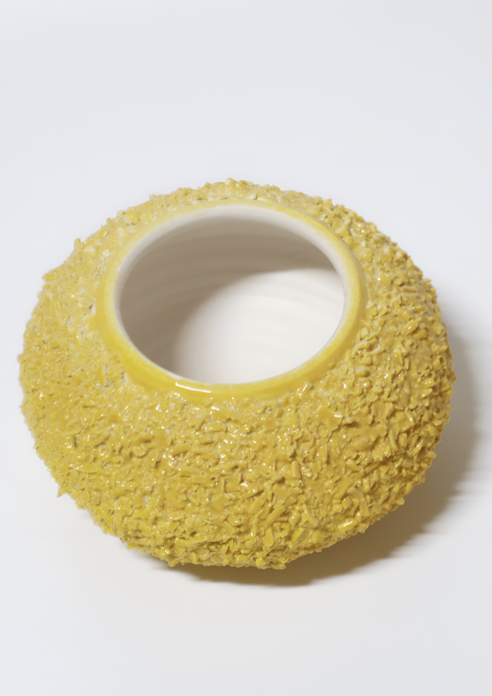 texture medium jar (yellow) - Shinyejiceramics 신예지 - CAVA LIFE