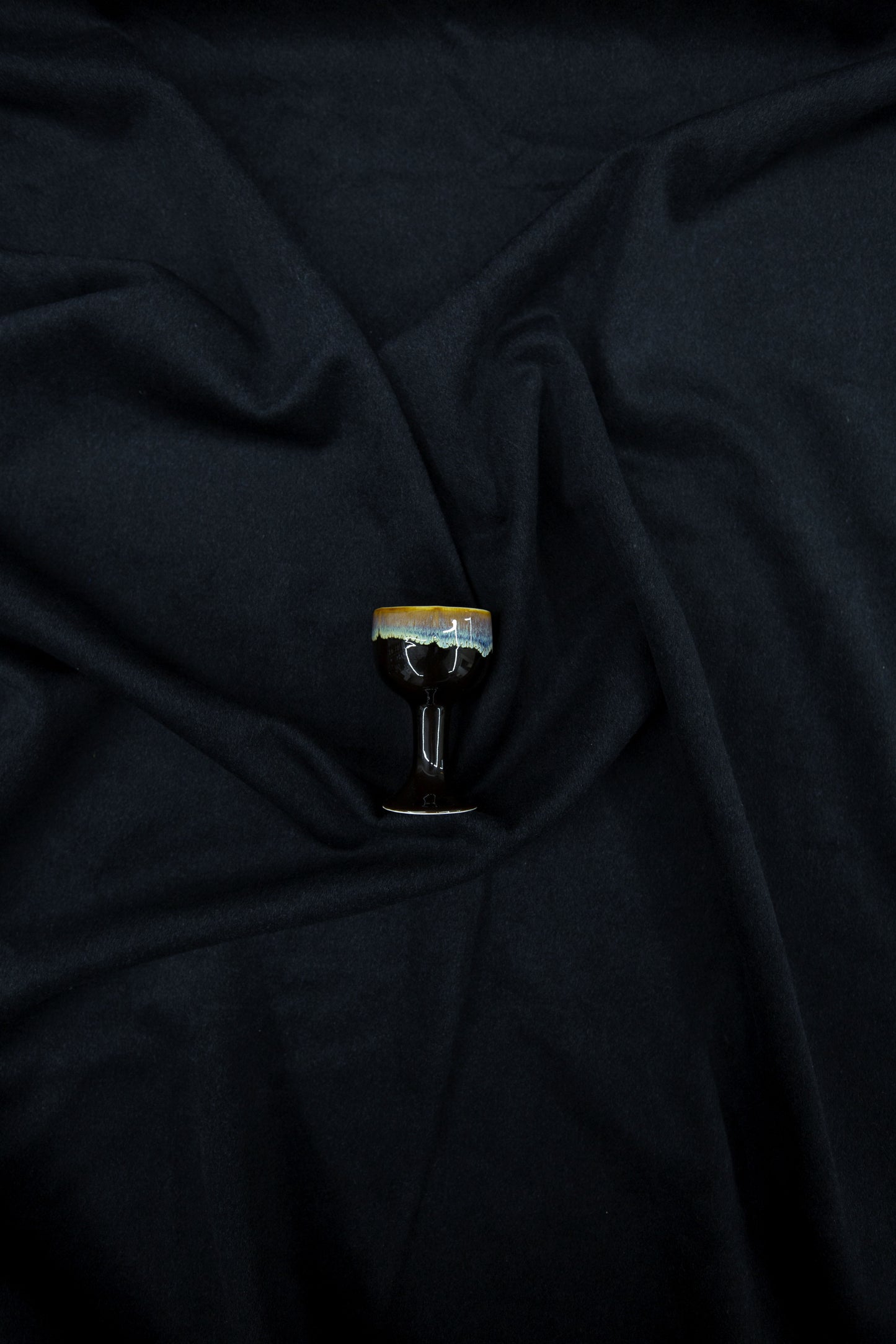 SAI 002 도자기 위스키 잔 무너지는 검정 - SAI 사이 - CAVA LIFE