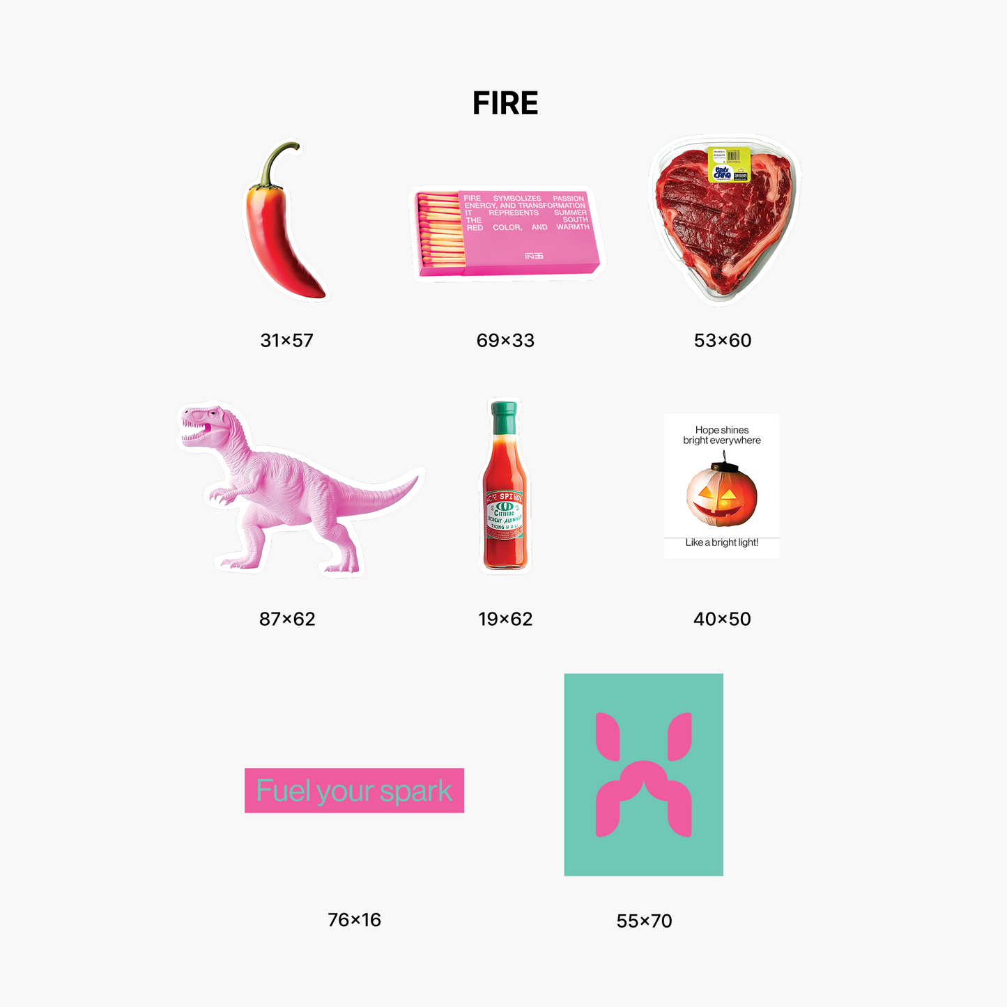 화 사주 개운 스티커 set / Fuel your spark