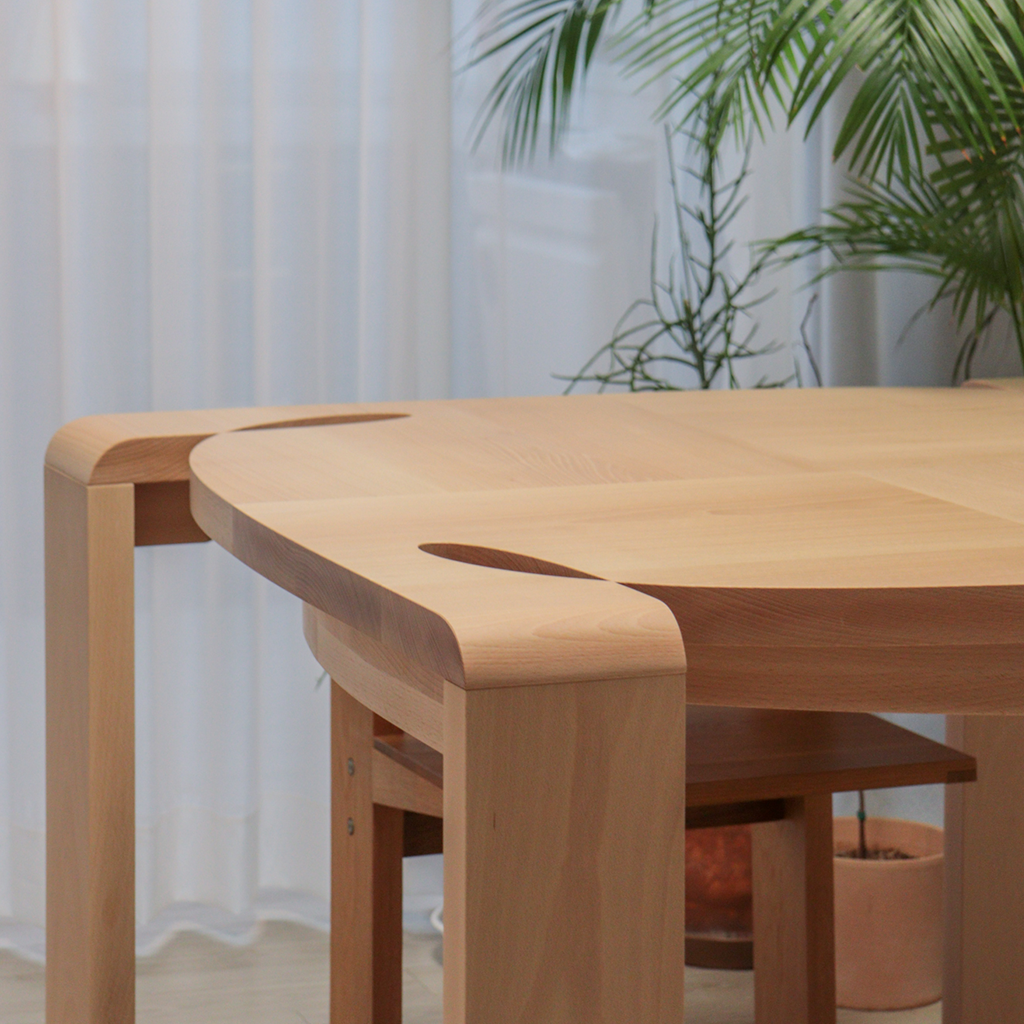 Curly Dining Table | Beech