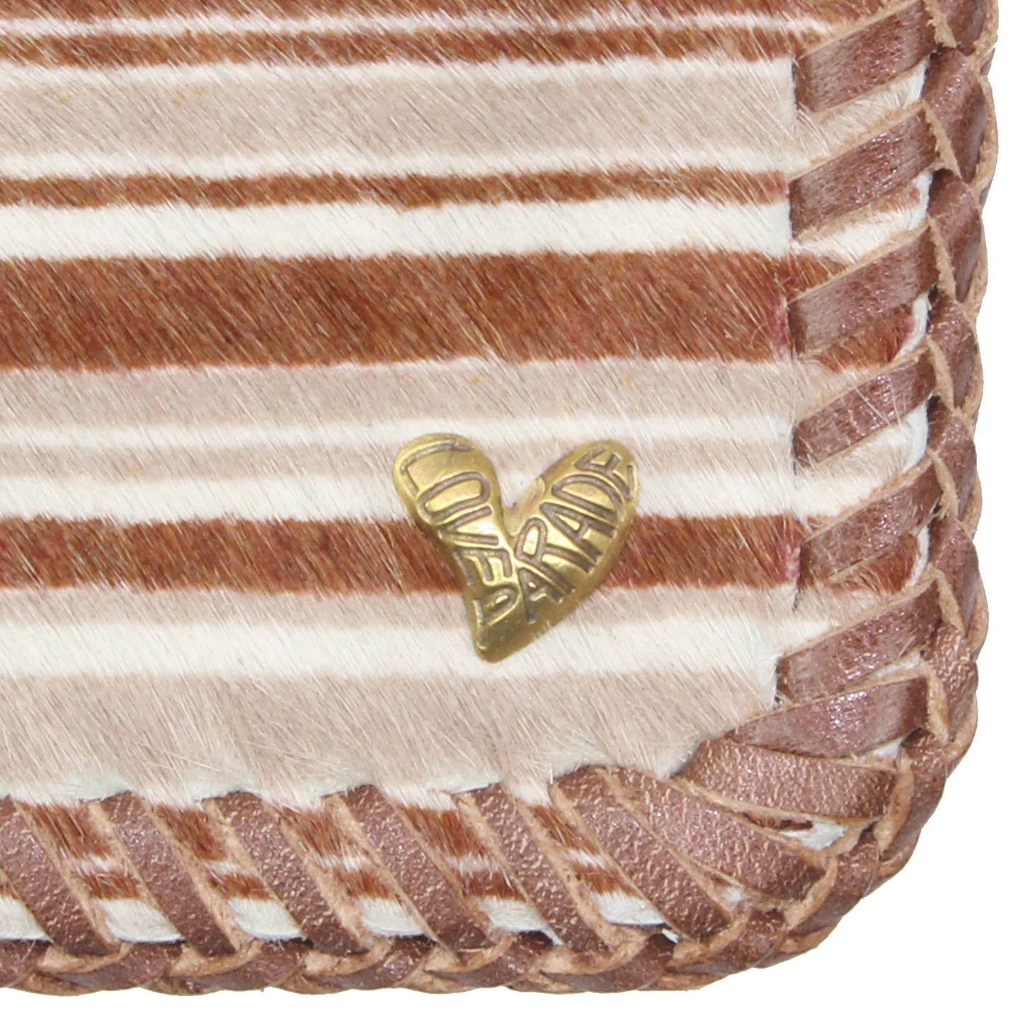 BIFOLD WALLET(Unborn Calf-skin) - Brown stripe - LOVE PARADE 러브퍼레이드 - CAVA LIFE