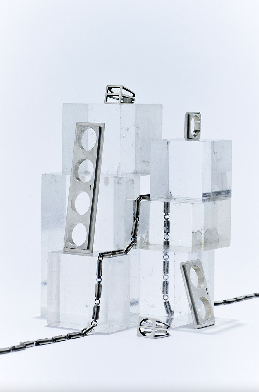 Bold line solid quad ring - OVERTHELINE 오버더라인 - CAVA LIFE