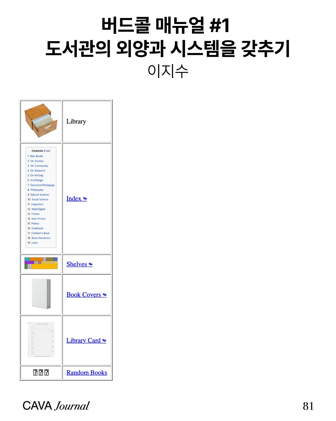 이지수 — 버드콜 매뉴얼
