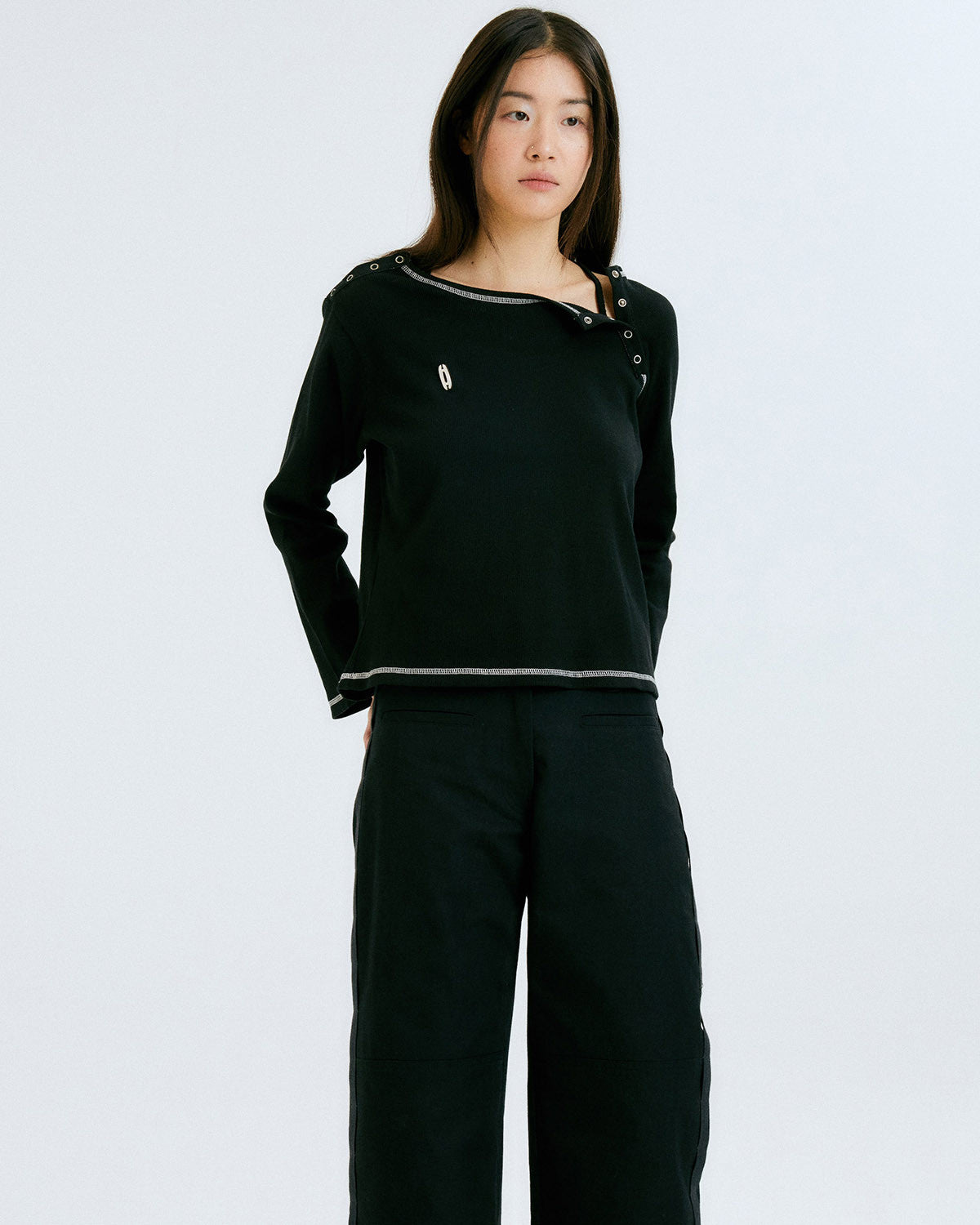 사이드 루프 팬츠 3 / 다크 네이비 - HALOMINIUM  할로미늄 - CAVA LIFE