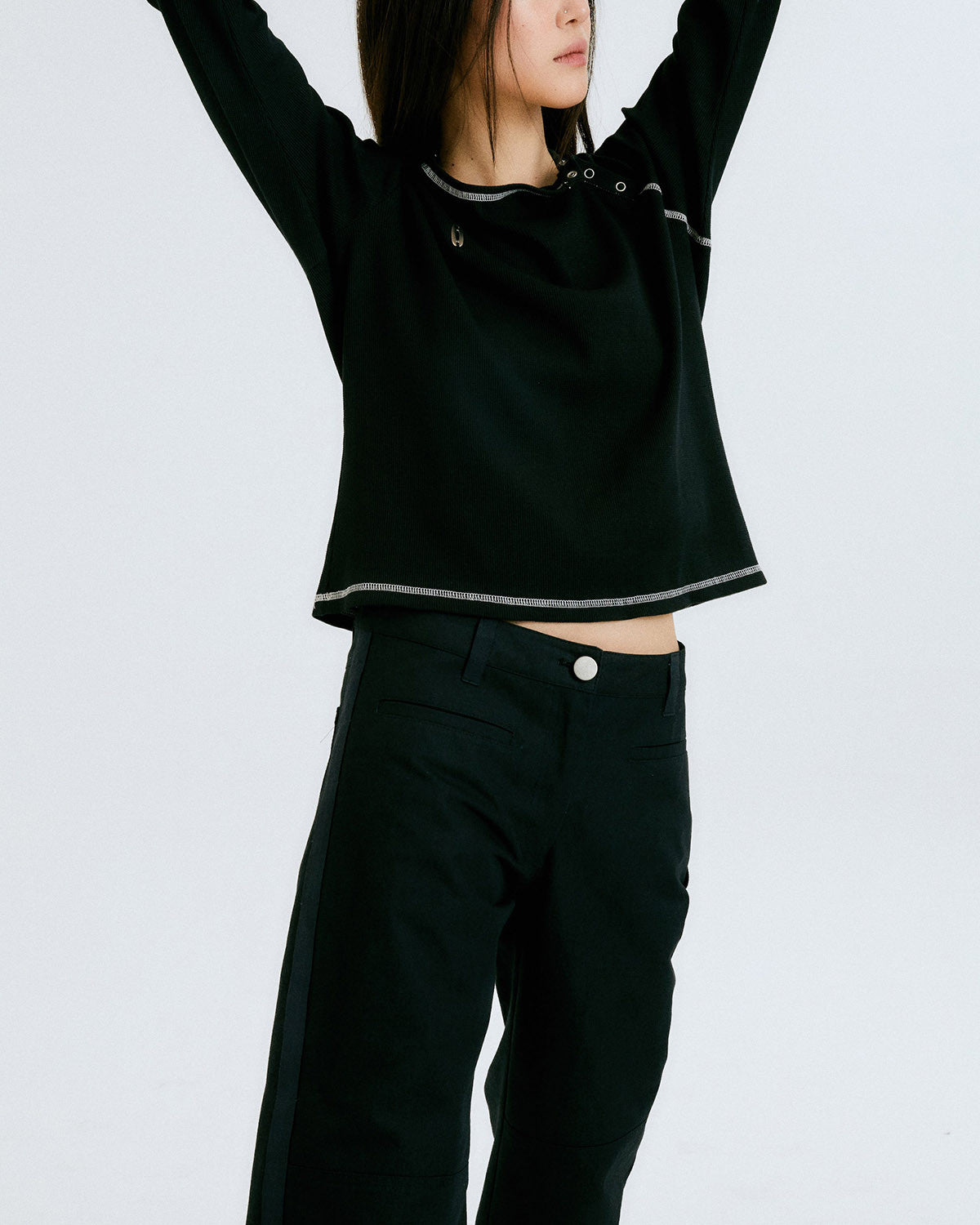 사이드 루프 팬츠 3 / 다크 네이비 - HALOMINIUM  할로미늄 - CAVA LIFE