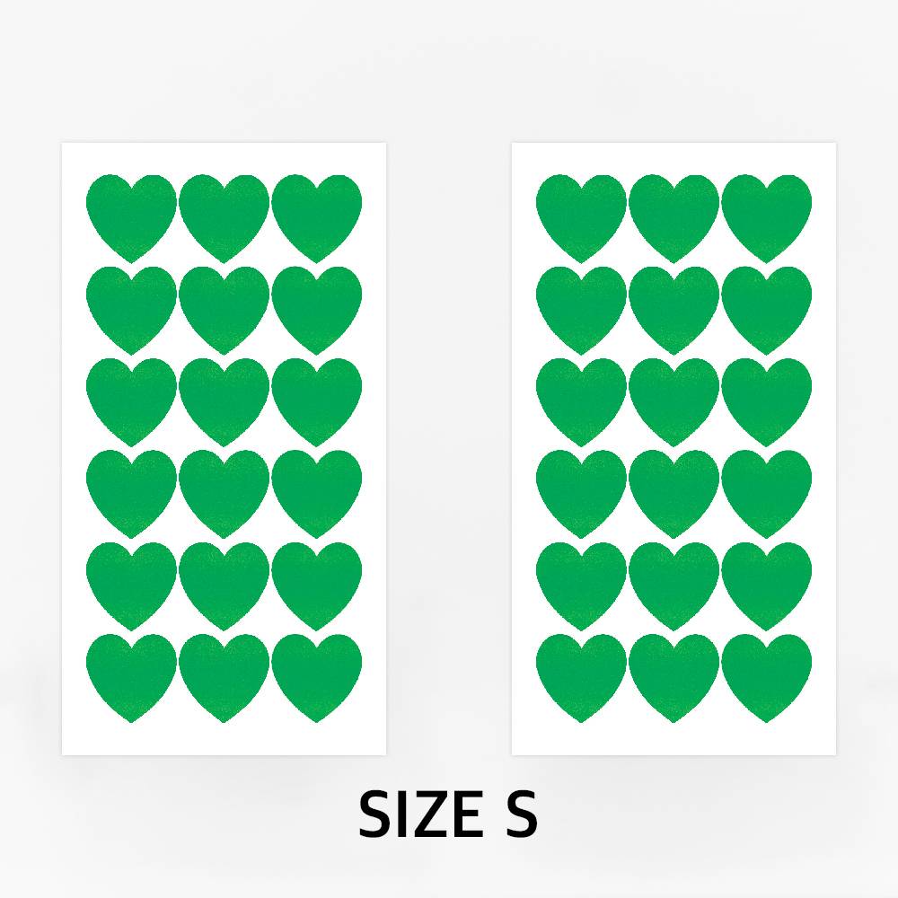 HAPPILY EVER AFTER - GREEN HEART (하트 씰스티커 2매)
