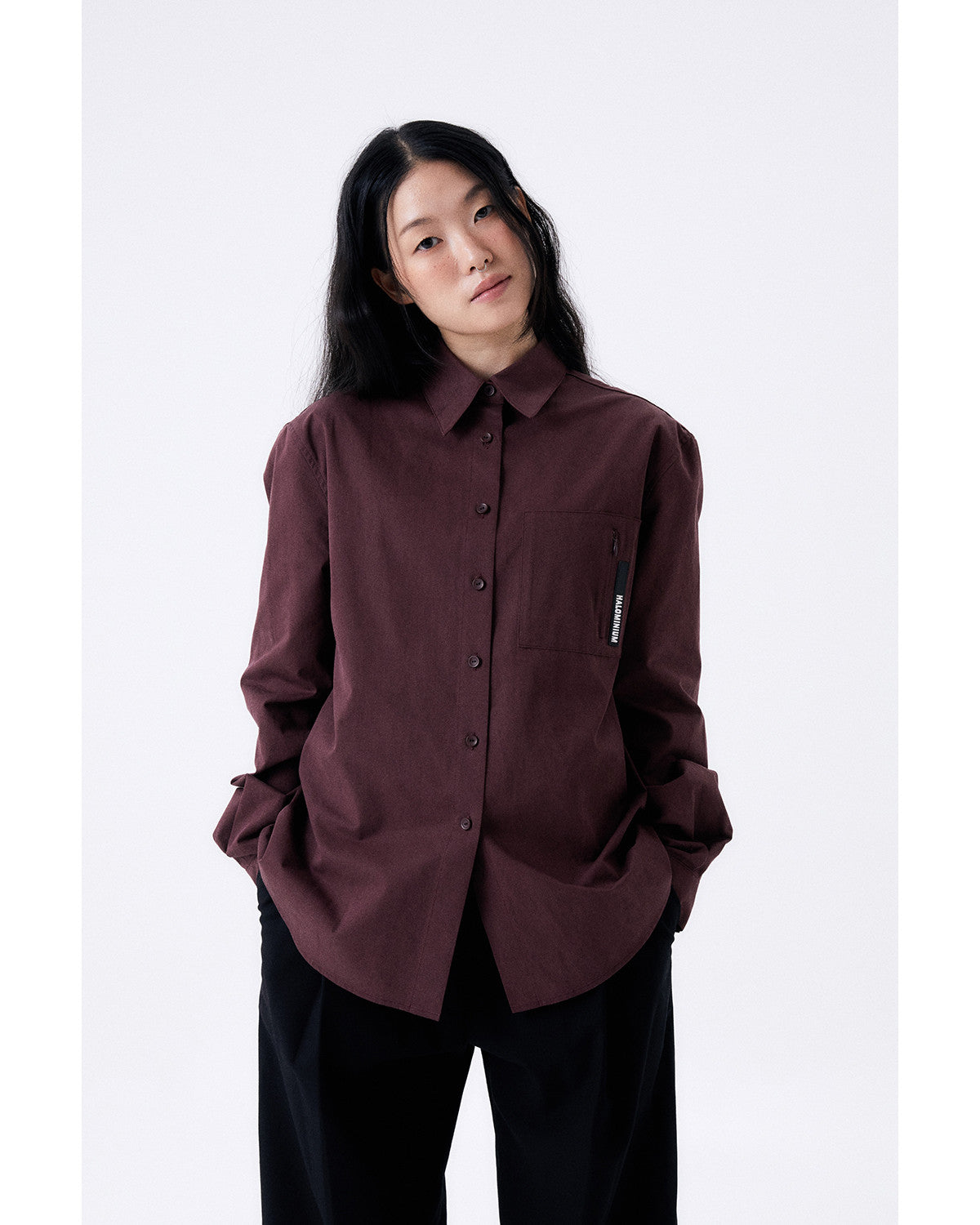 원 턱 울 팬츠 / 블랙 - HALOMINIUM  할로미늄 - CAVA LIFE