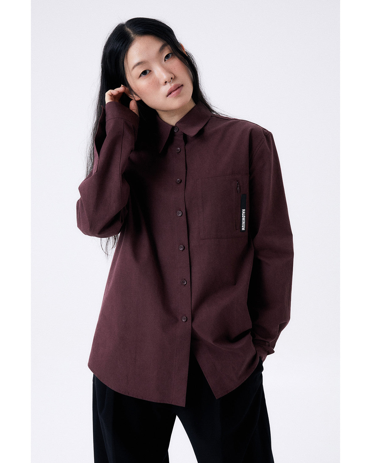 원 턱 울 팬츠 / 블랙 - HALOMINIUM  할로미늄 - CAVA LIFE