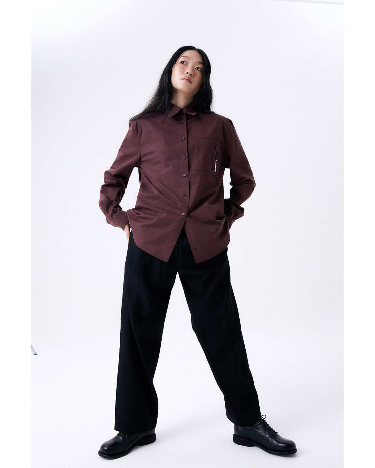 원 턱 울 팬츠 / 블랙 - HALOMINIUM  할로미늄 - CAVA LIFE