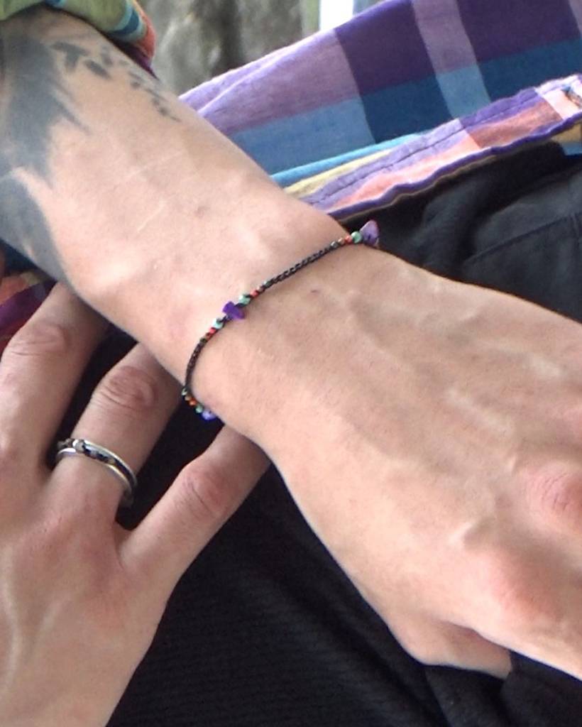 aztec recipe metallic crochet bracelet