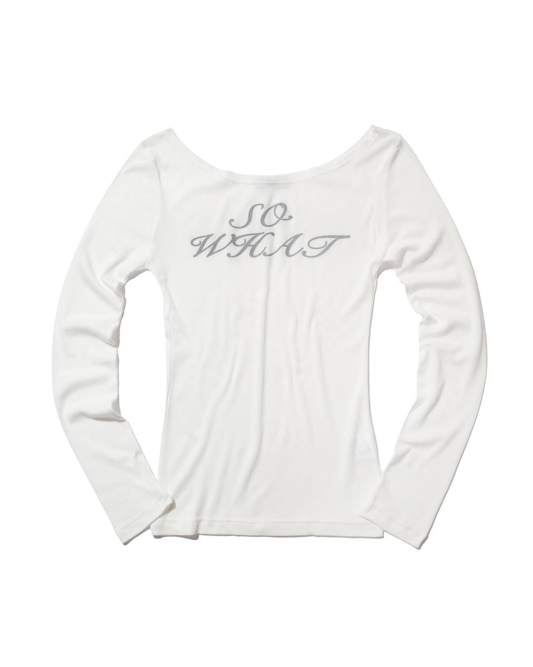 SO WHAT long-sleeved T-Shirt (WHITE) WOMENS