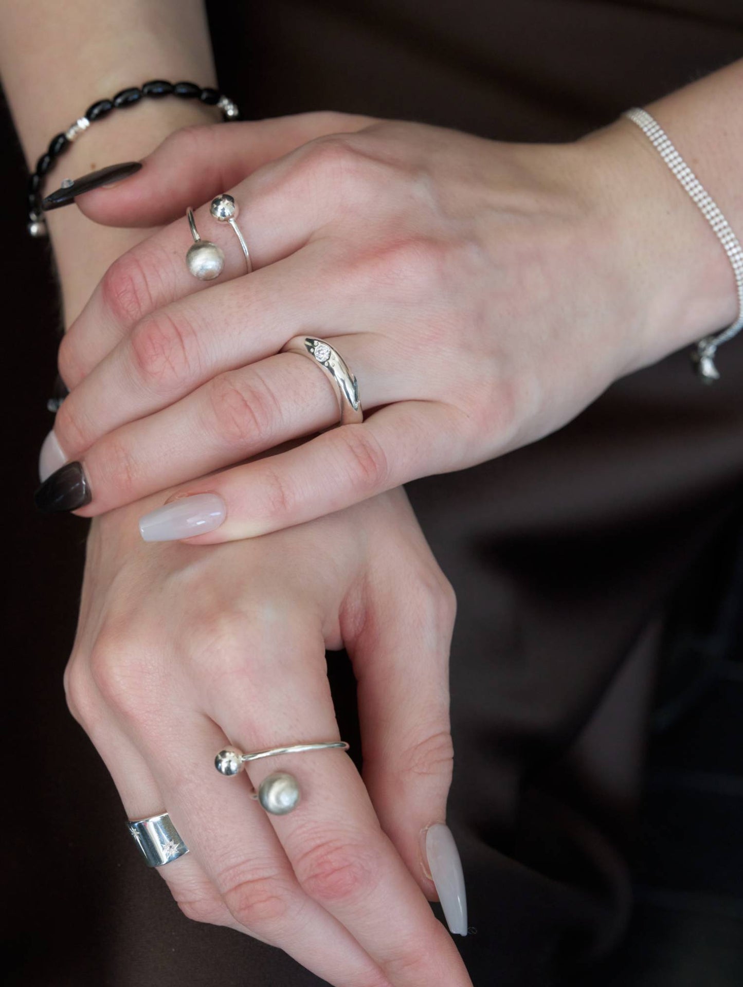 DOUBLE BALL RINGㅣSILVER