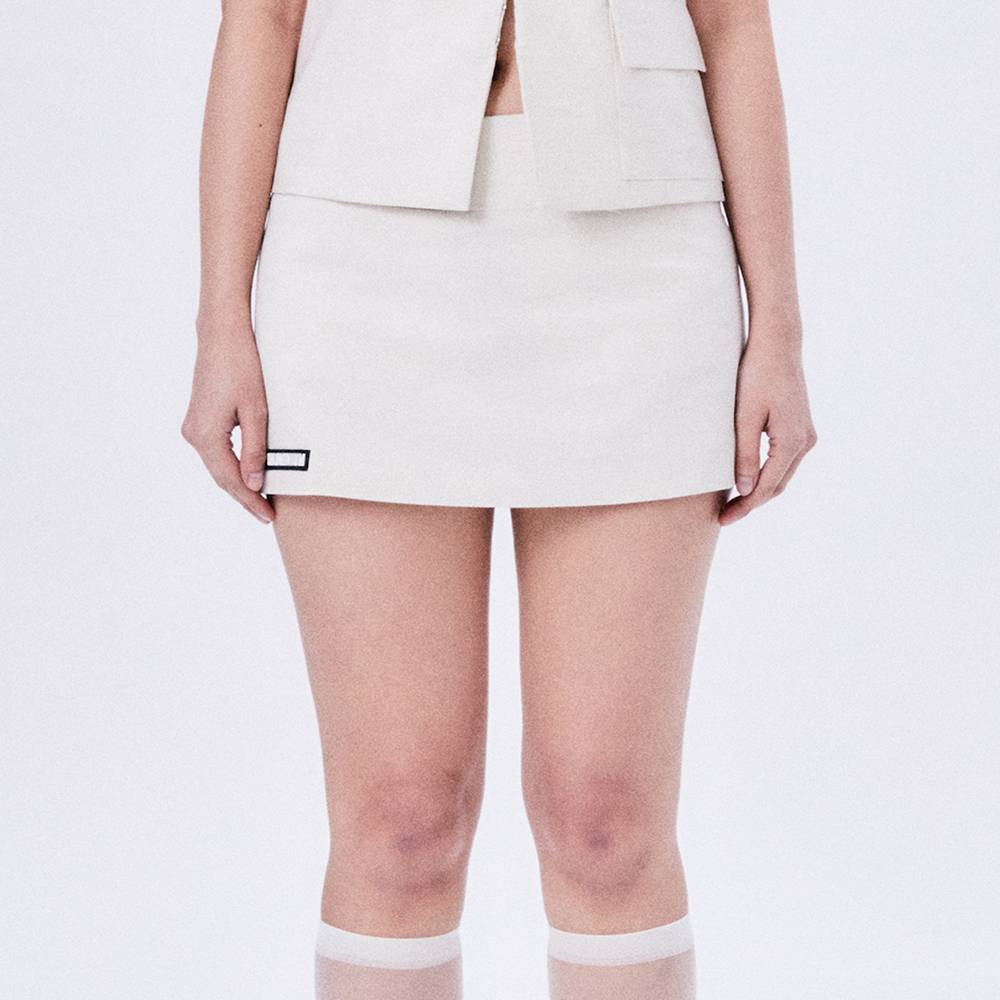 MICRO WOOL SKIRT / ECRU - HALOMINIUM  할로미늄 - CAVA LIFE
