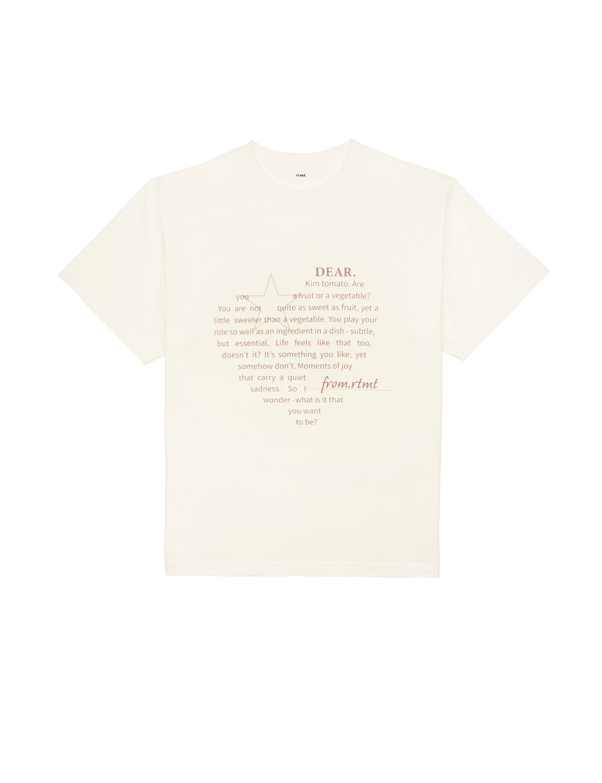 HEART LETTERING T-SHIRTS [IVORY]