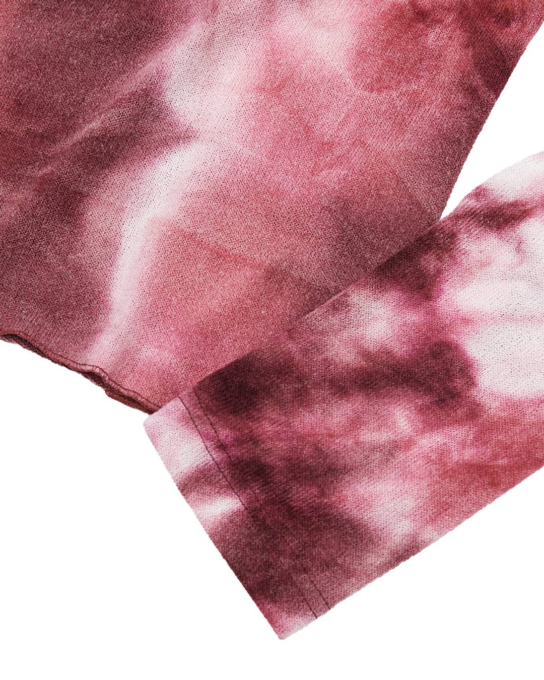 Tie dye Knit (BURGUNDY) WOMENS