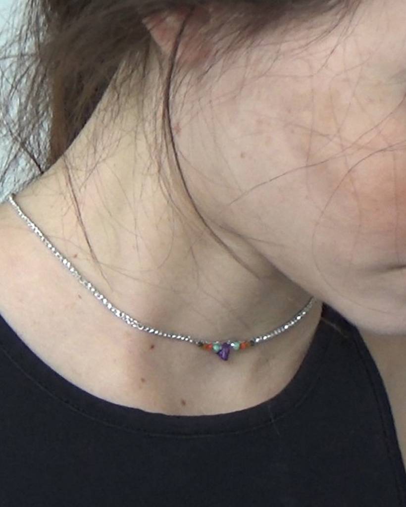 aztec recipe metallic crochet necklace