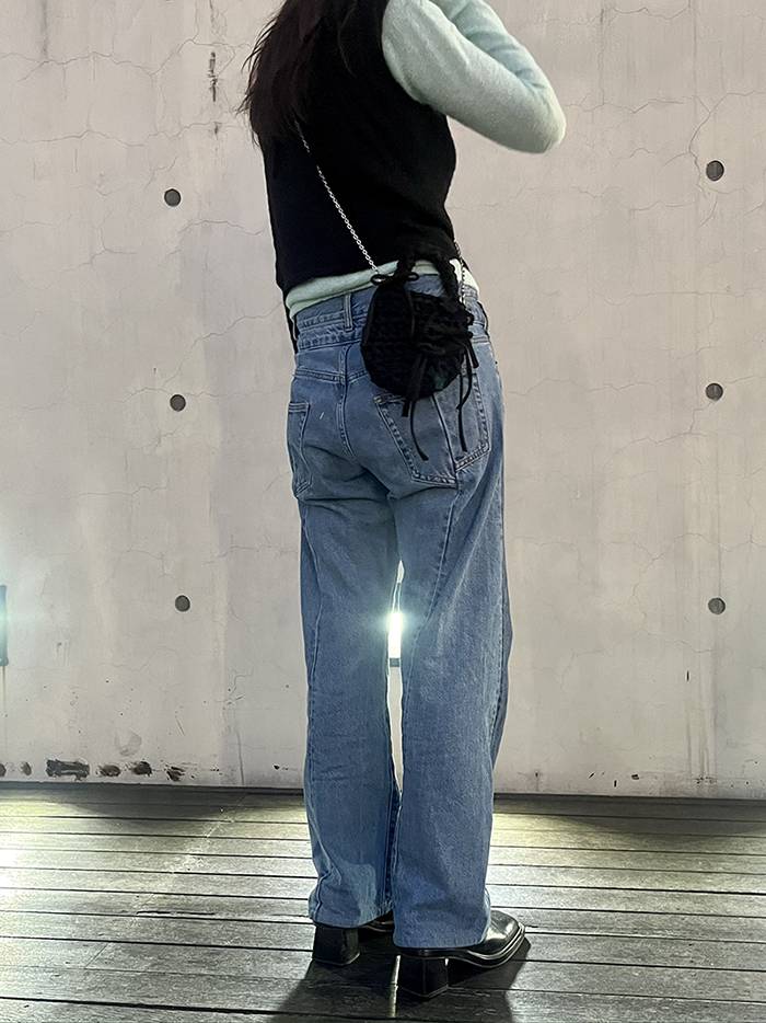 Ribbon Mini Cross Bag / 리본 미니 크로스 백 - Black - saltybutterhandworks 솔티버터핸드웍스 - CAVA LIFE