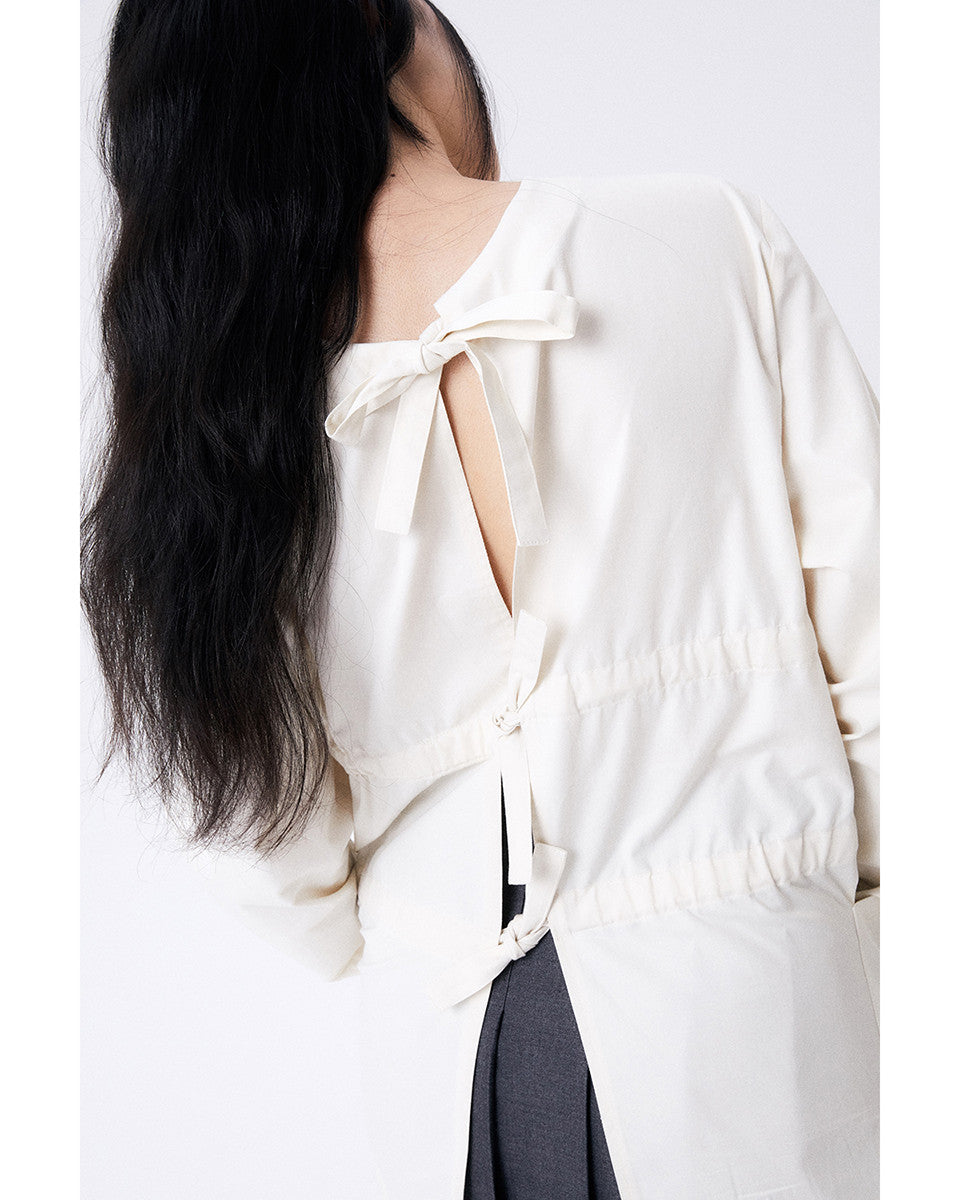 백 리본 스목 2 / 에크루 - HALOMINIUM  할로미늄 - CAVA LIFE