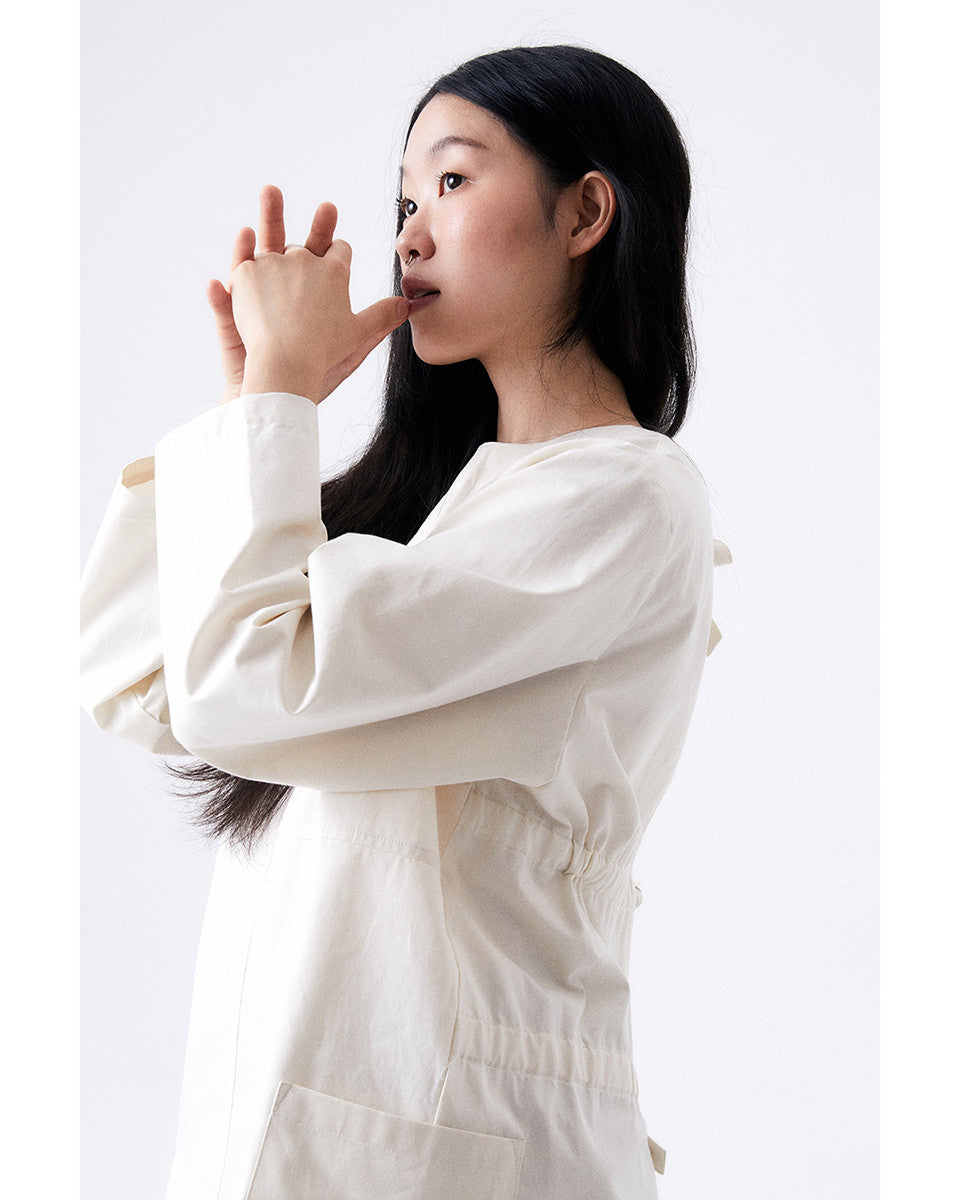 백 리본 스목 2 / 에크루 - HALOMINIUM  할로미늄 - CAVA LIFE