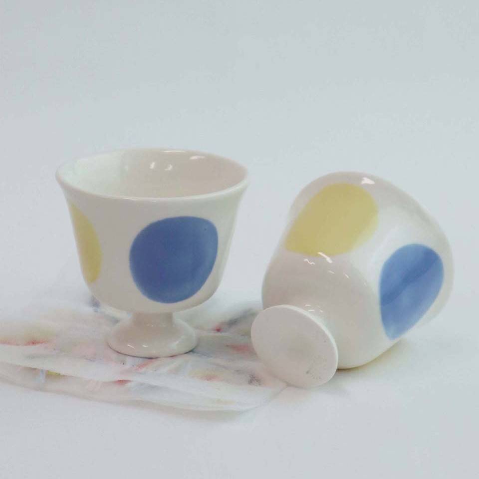 DOT mini goblet - blue&yellow