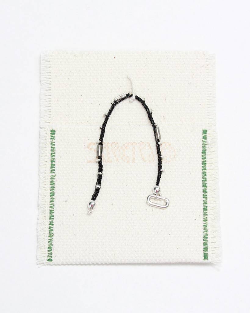 silver fever metallic crochet bracelet (bold)