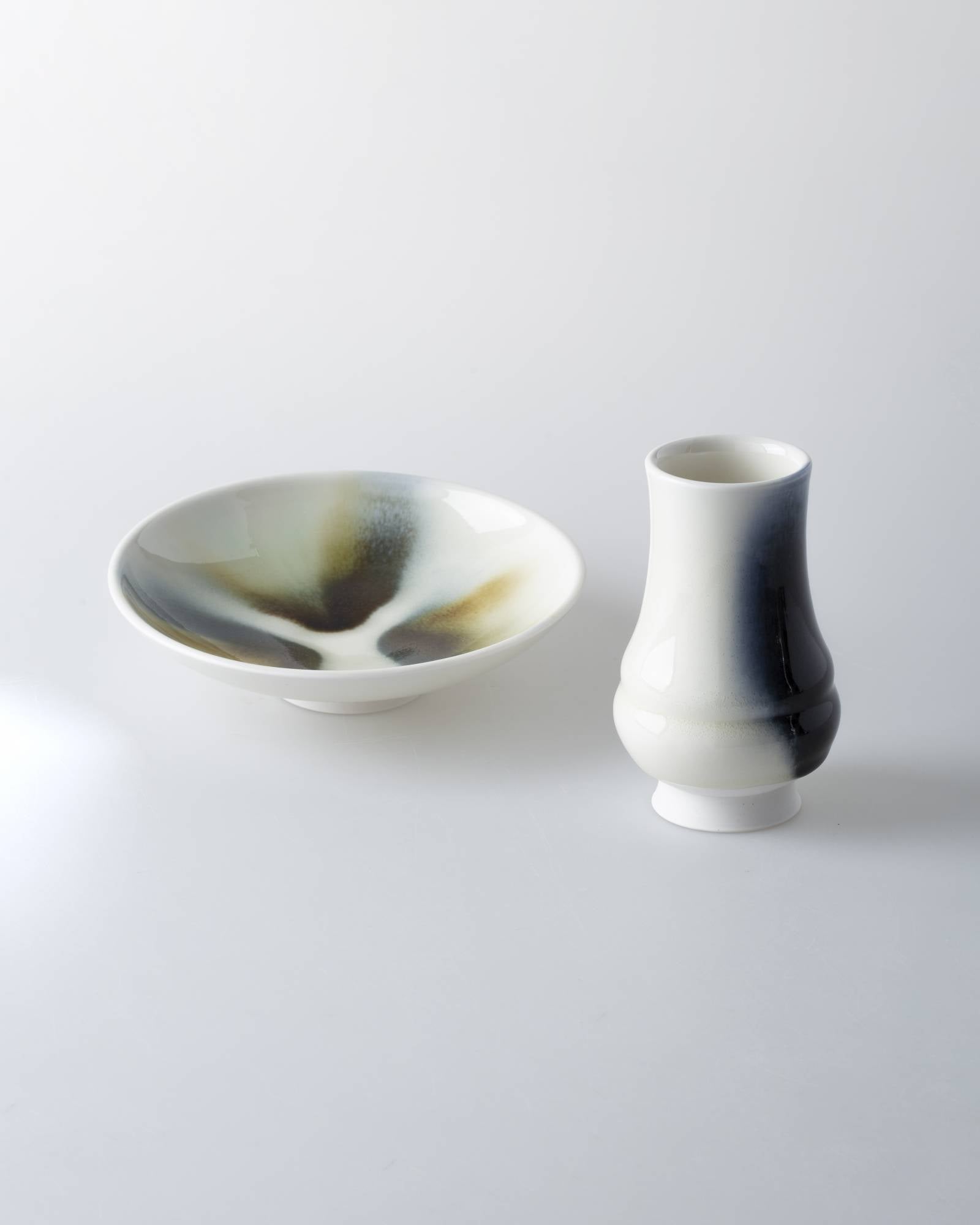 레이어 접시 연작 - white m