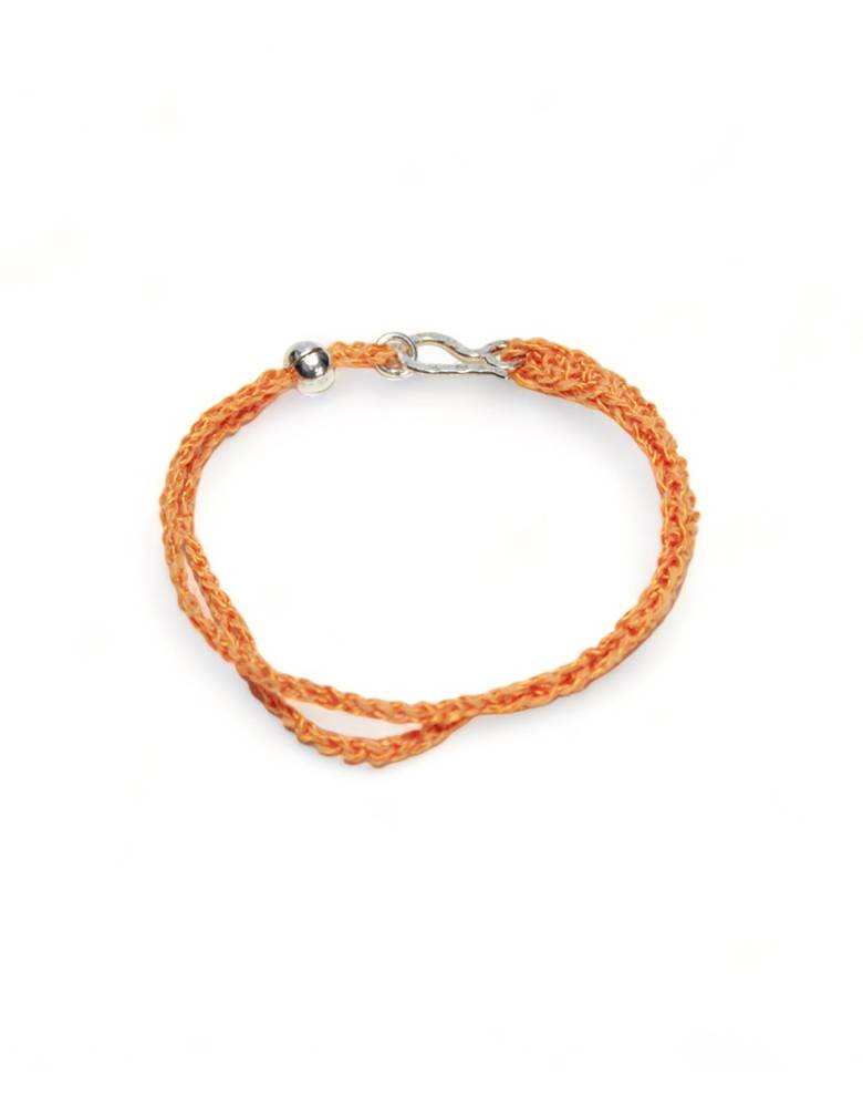 crochet bracelet/ orange