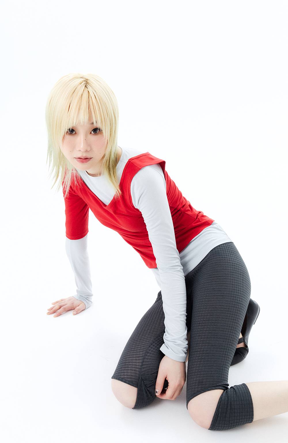 SHEER CHECK LEGGINGS / IVY