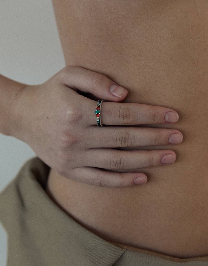 aztec salad crochet ring