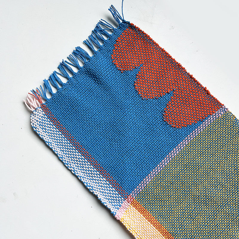 손으로 직조한 매트 #2 - Blue Hour 블루아워 - CAVA LIFE