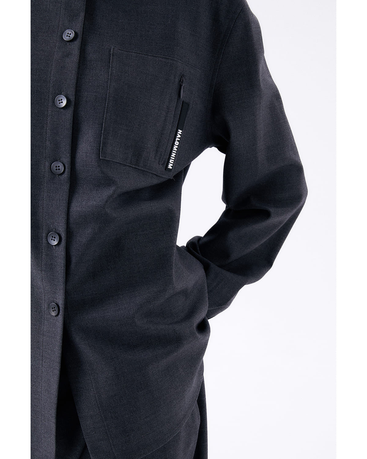 원 턱 울 팬츠 / 그레이 - HALOMINIUM  할로미늄 - CAVA LIFE