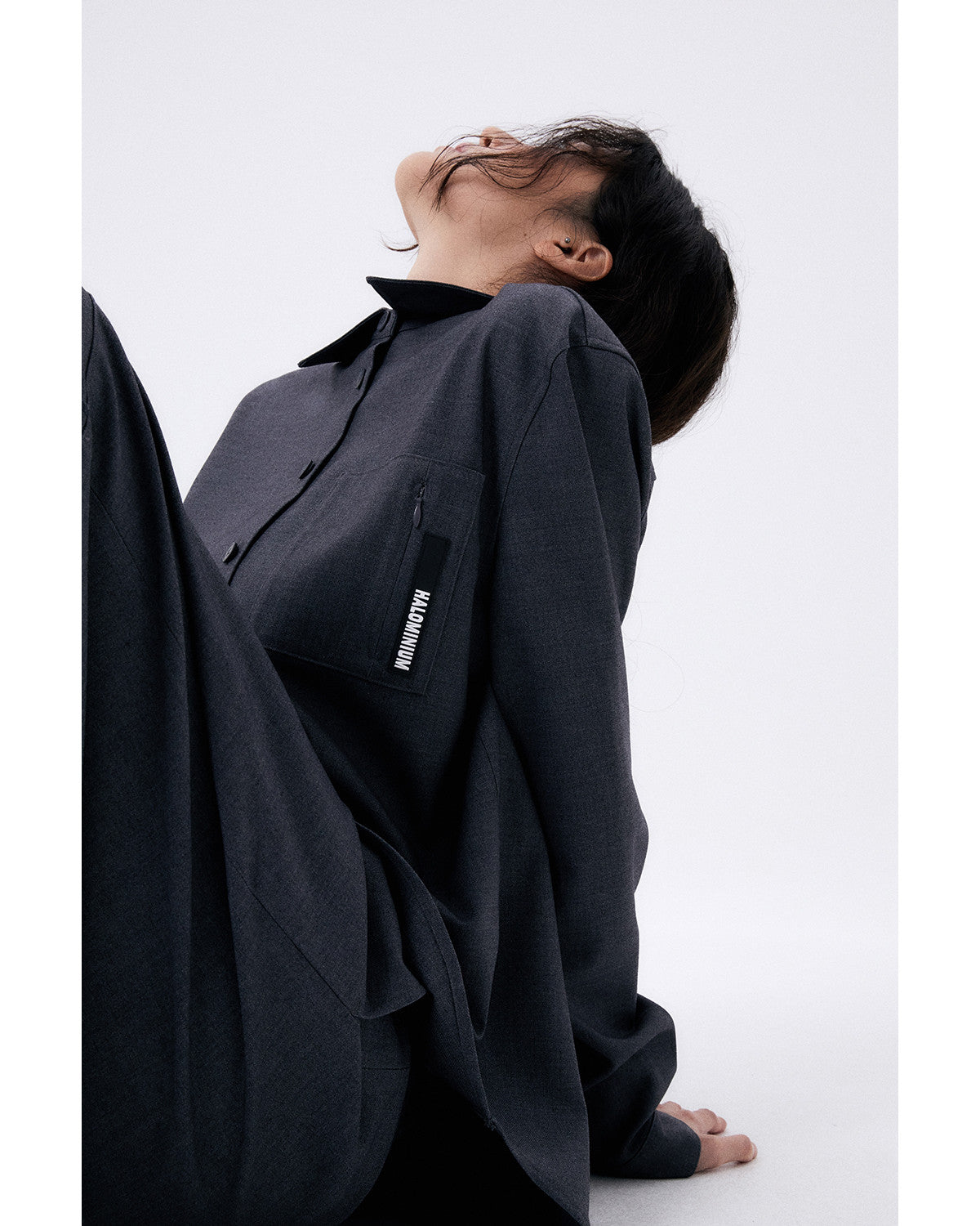 원 턱 울 팬츠 / 그레이 - HALOMINIUM  할로미늄 - CAVA LIFE