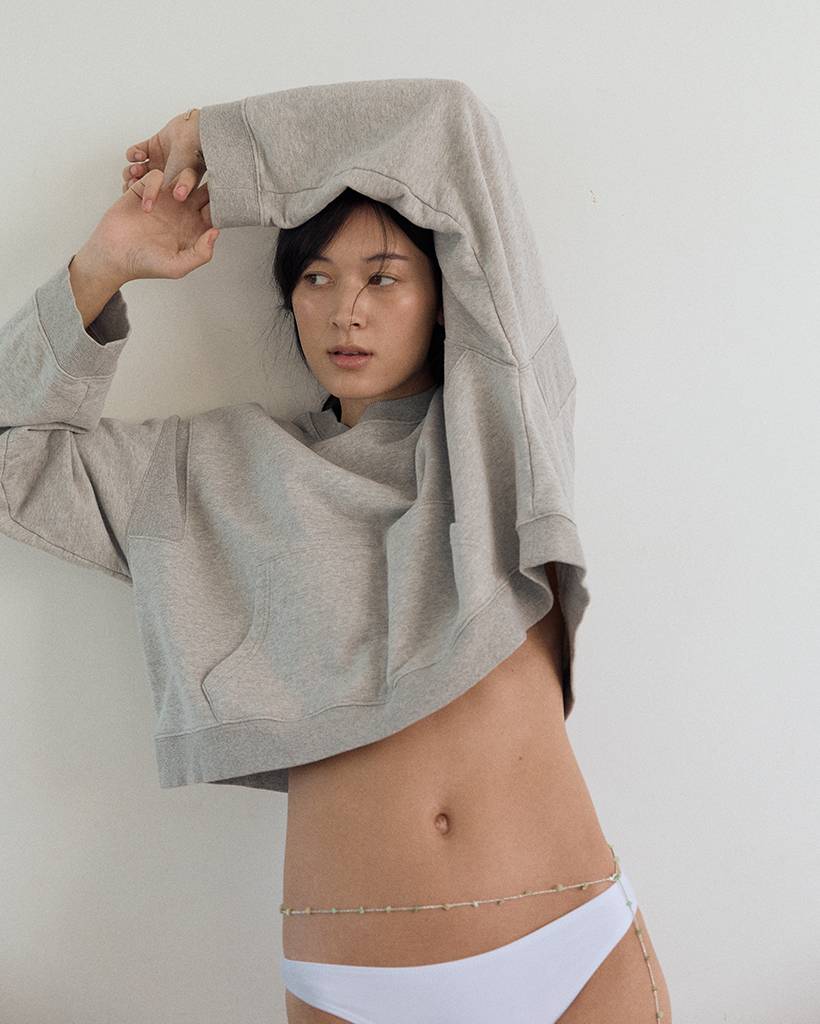 chrysoprase chips with soluna metallic crochet bodychain