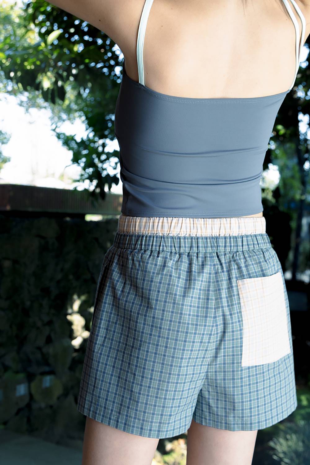 DOUBLE WAIST CHECK SHORTS / GREEN