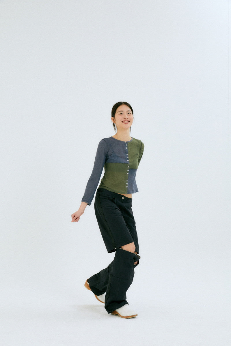 3 PARTS UTILITY PANTS / BLACK