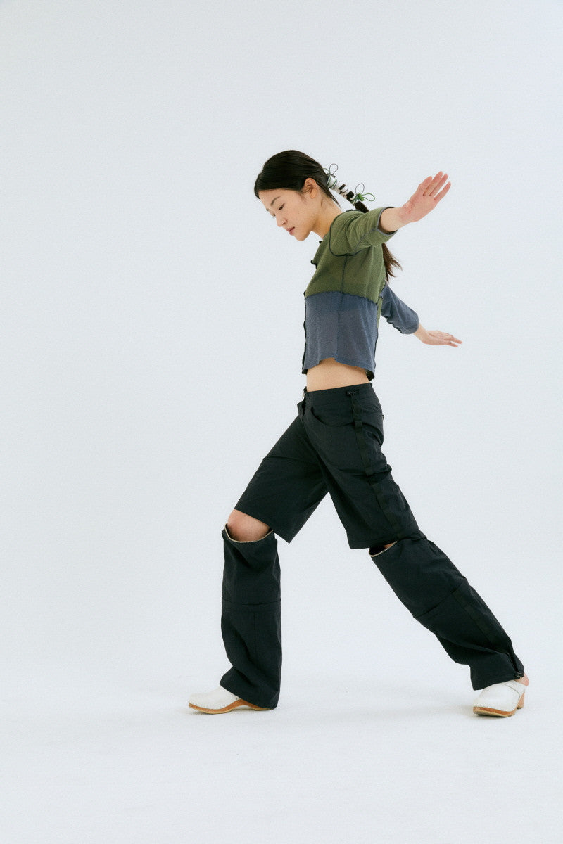 3 PARTS UTILITY PANTS / BLACK