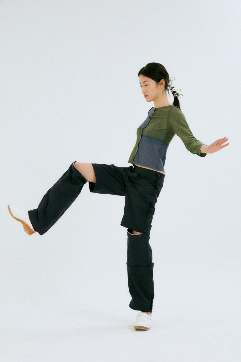 3 PARTS UTILITY PANTS / BLACK