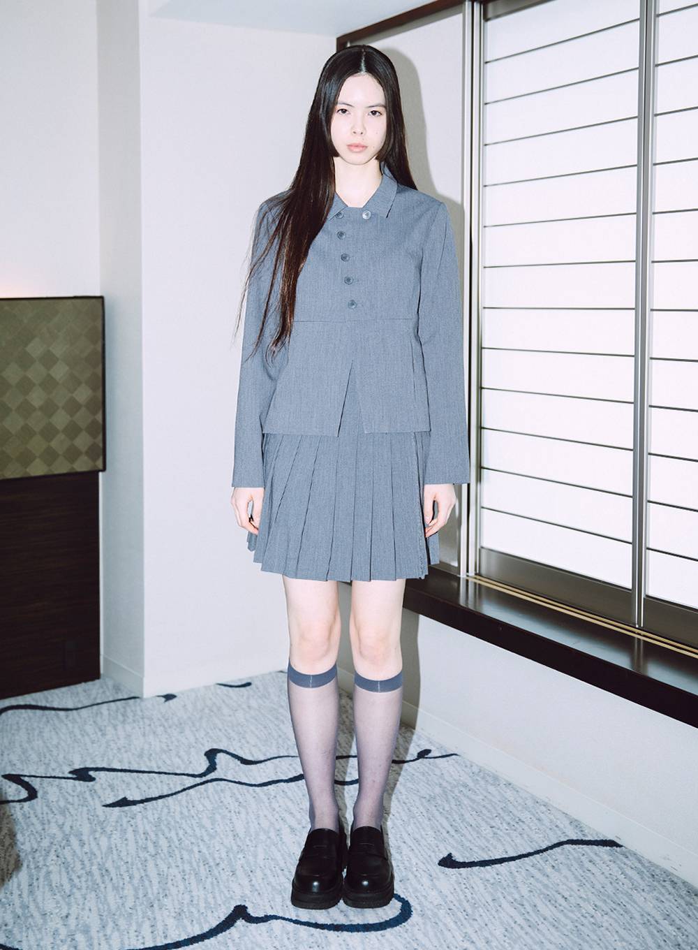 DOUBLE-BUTTON JACKET / GRAY